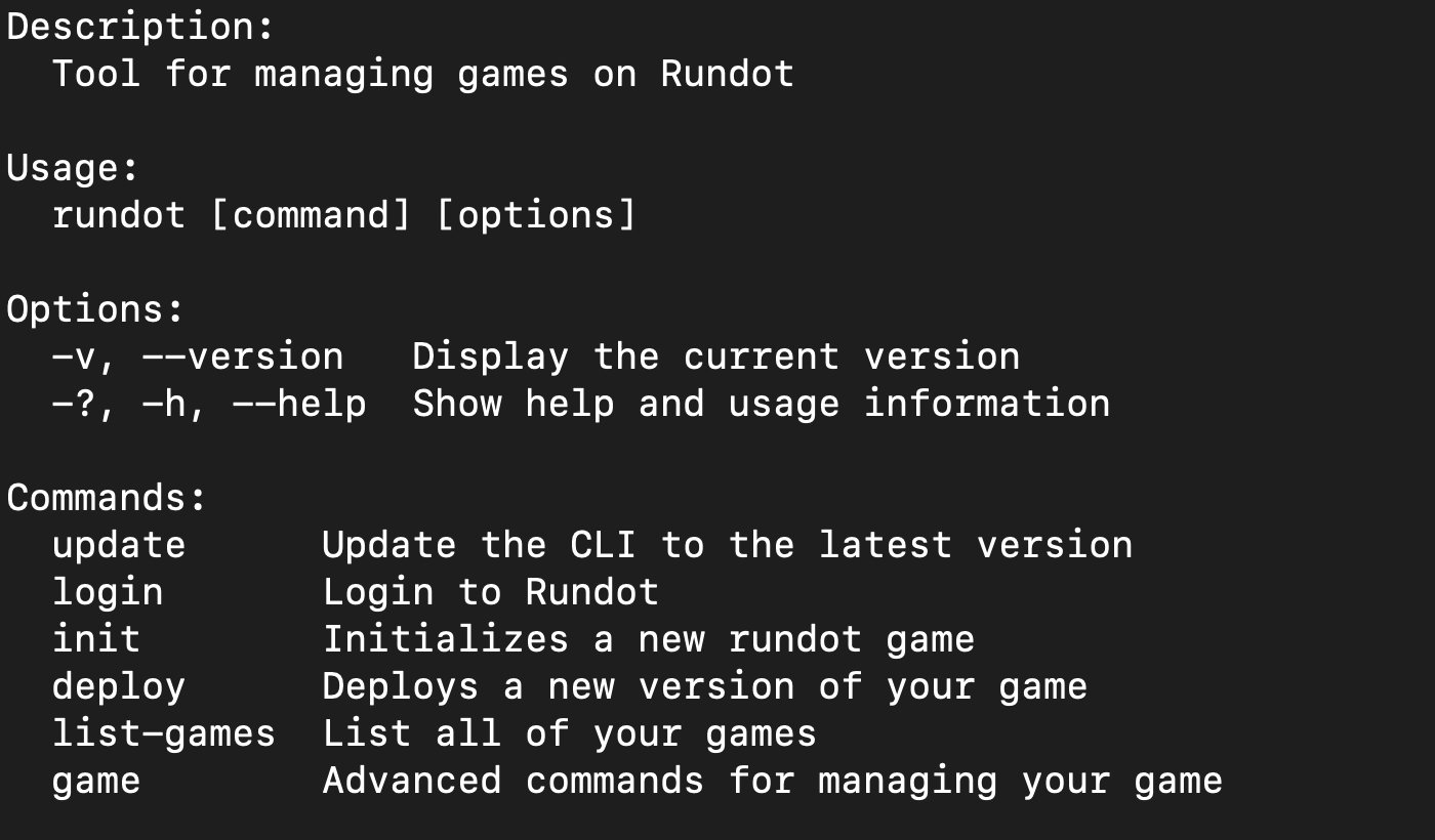 Rundot CLI